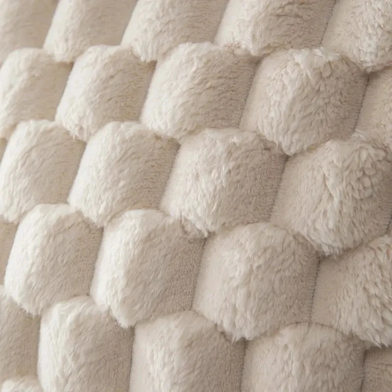 Pineapple Grid Soft Plush Throw Pillowcase