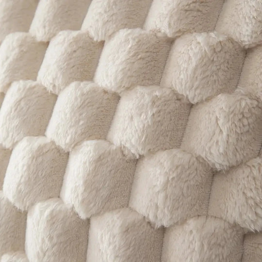 Pineapple Grid Soft Plush Throw Pillowcase