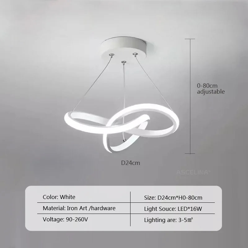 Luxury Simple LED Ceiling Pendant Chandelier Lighting Lustre