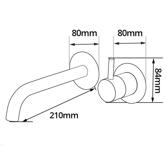Knurled Wall Mounted Mixer Faucet
