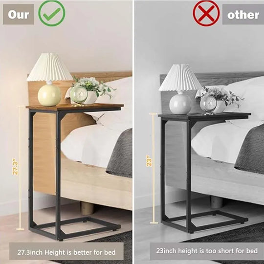 C Shaped End Table Set of 2