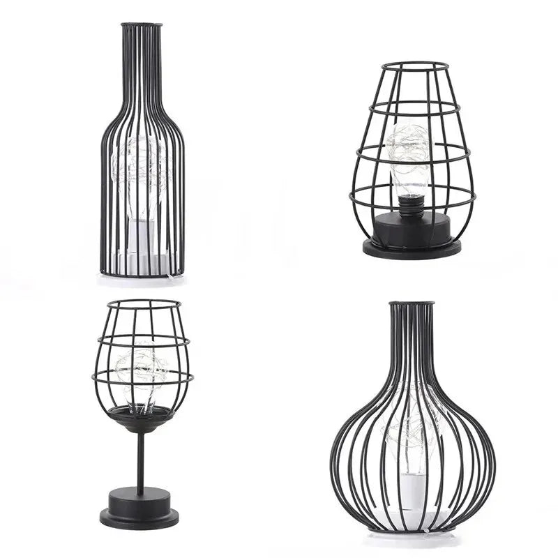 Unique Bottle Metal Table Lamp