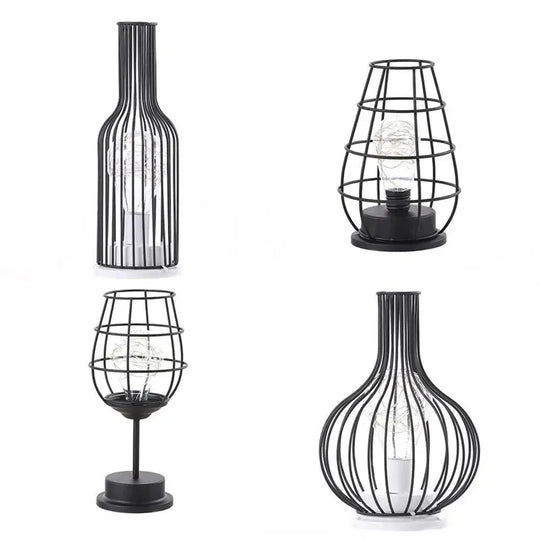 Unique Bottle Metal Table Lamp
