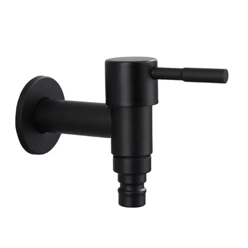 Black Stainless Steel Outdoor Garden Wall Mounted Faucet