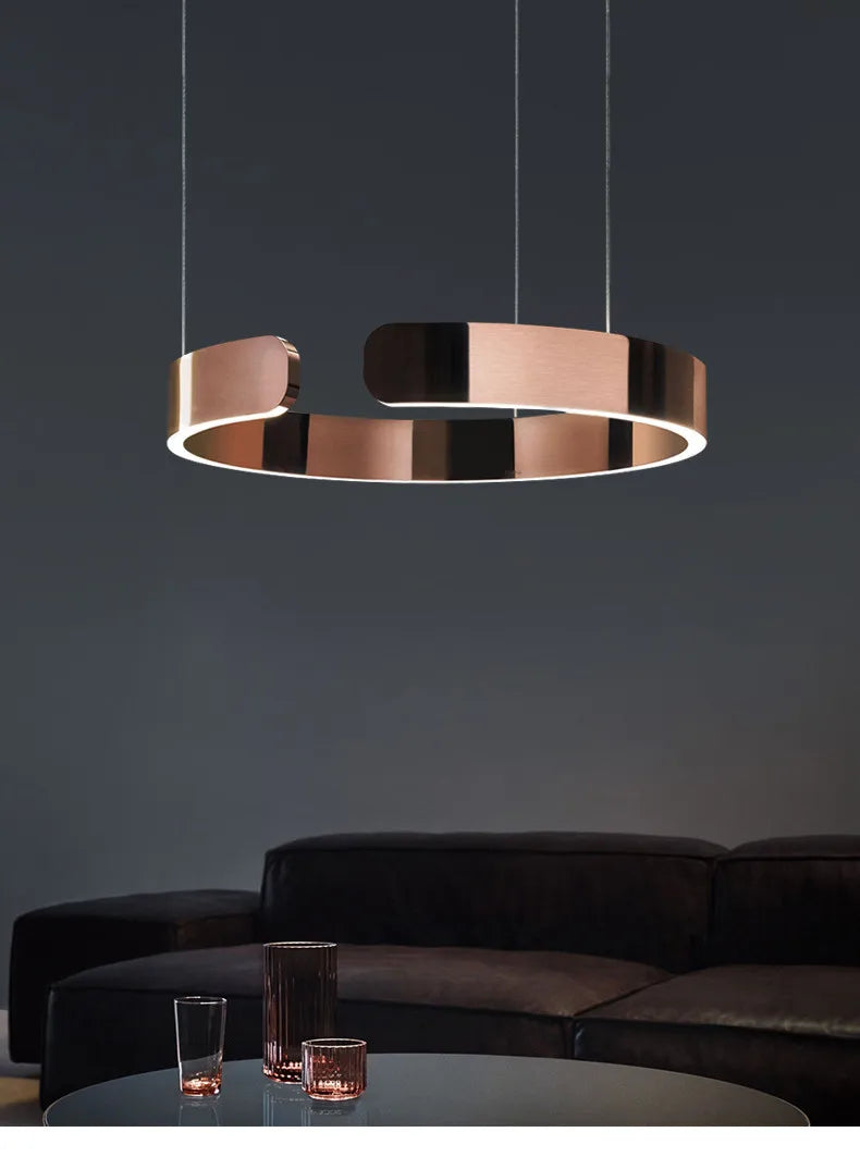 Luxury Nordic Part Ring LED Pendant Lamp