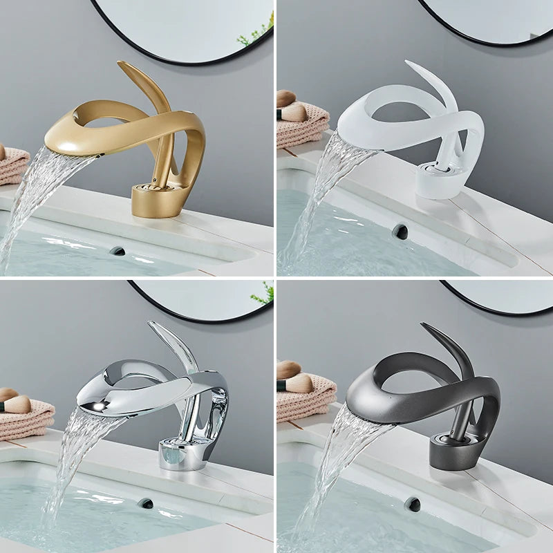 Luxury Stylish Oval Bathroom Basin Mixer Faucet