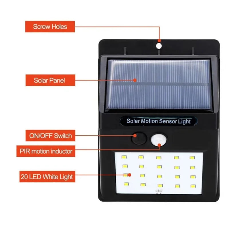 Solar Wall Lamp Wireless Motion Sensor