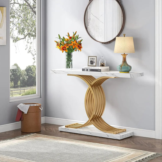 Beautiful Luxury Marble Entryway Console Table