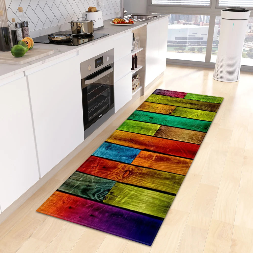 Wood Grain Kitchen Rug