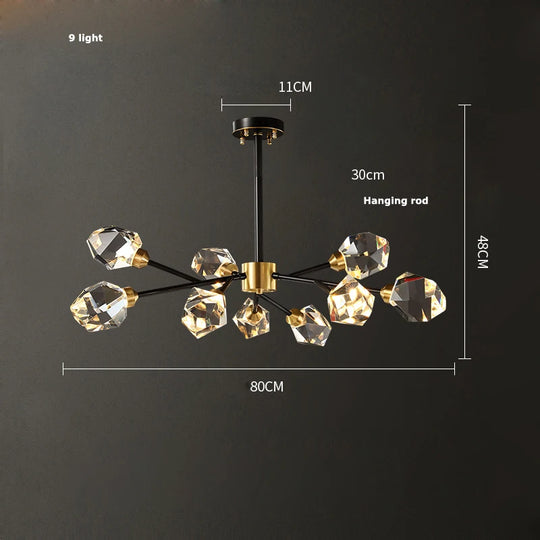 Luxury Nordic Crystal LED Ceiling Chandelier