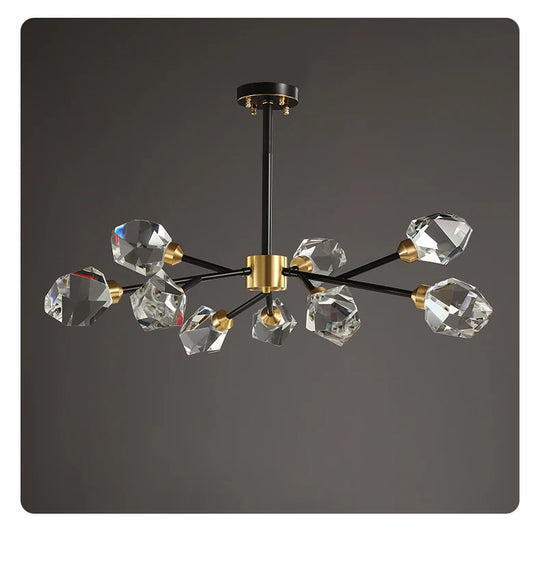 Luxury Nordic Crystal LED Ceiling Chandelier