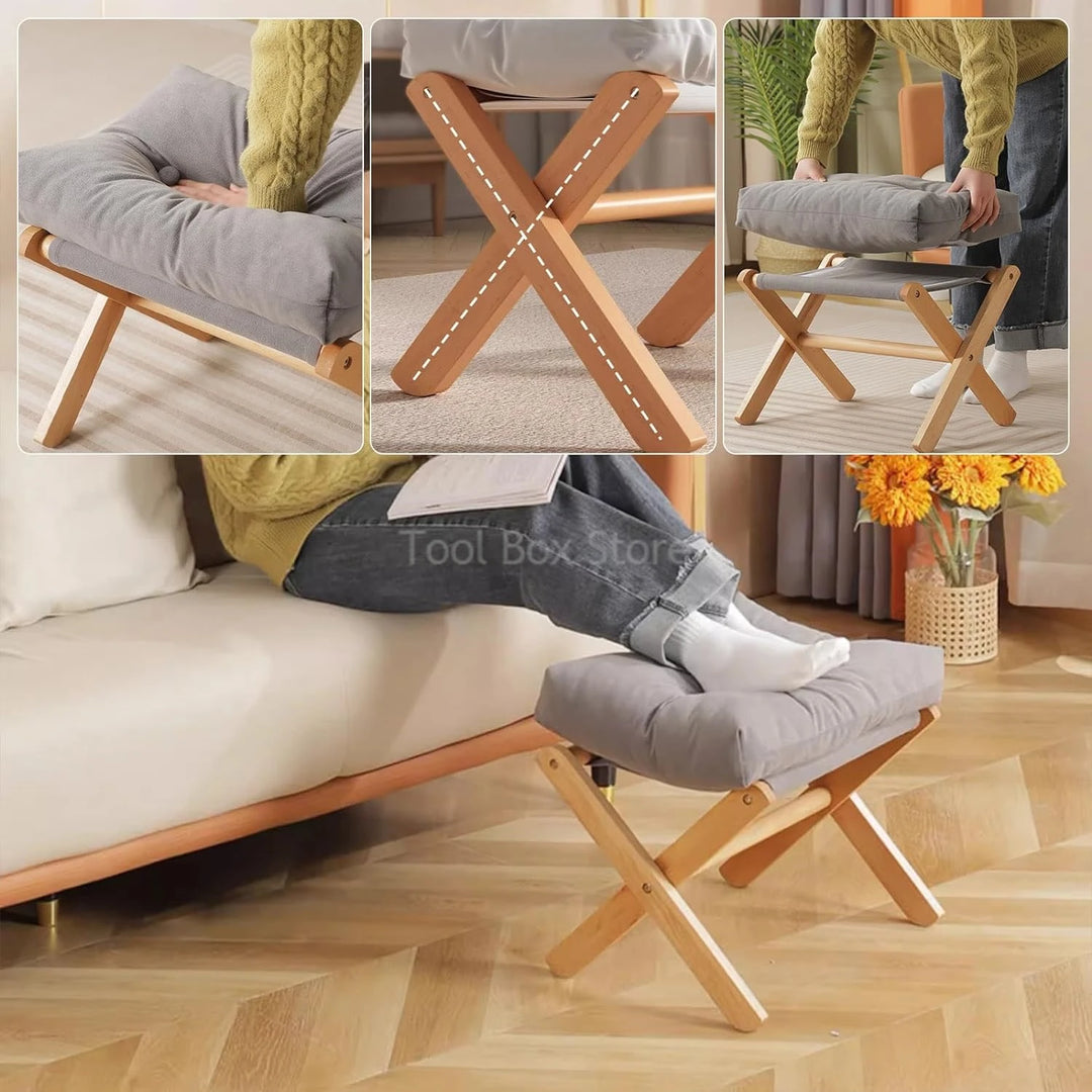 Cosy Small Foldable Footstool, Convenient Living
