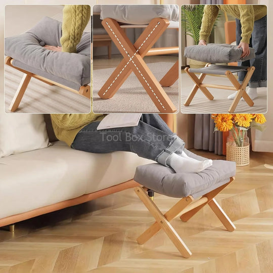 Cosy Small Foldable Footstool, Convenient Living