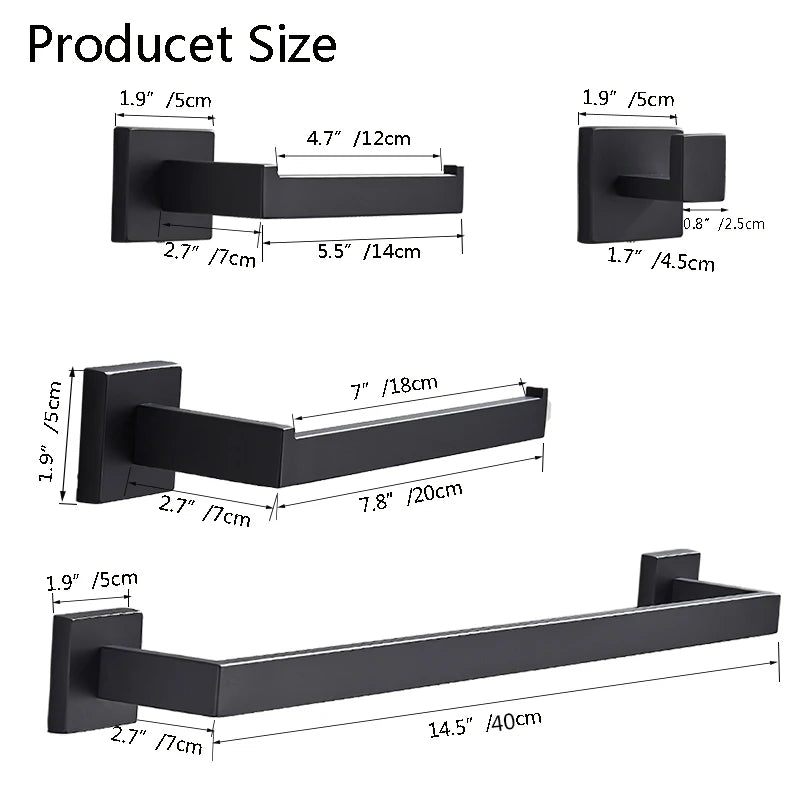 Modern Luxury 4pcs Bathroom Accessories Sets