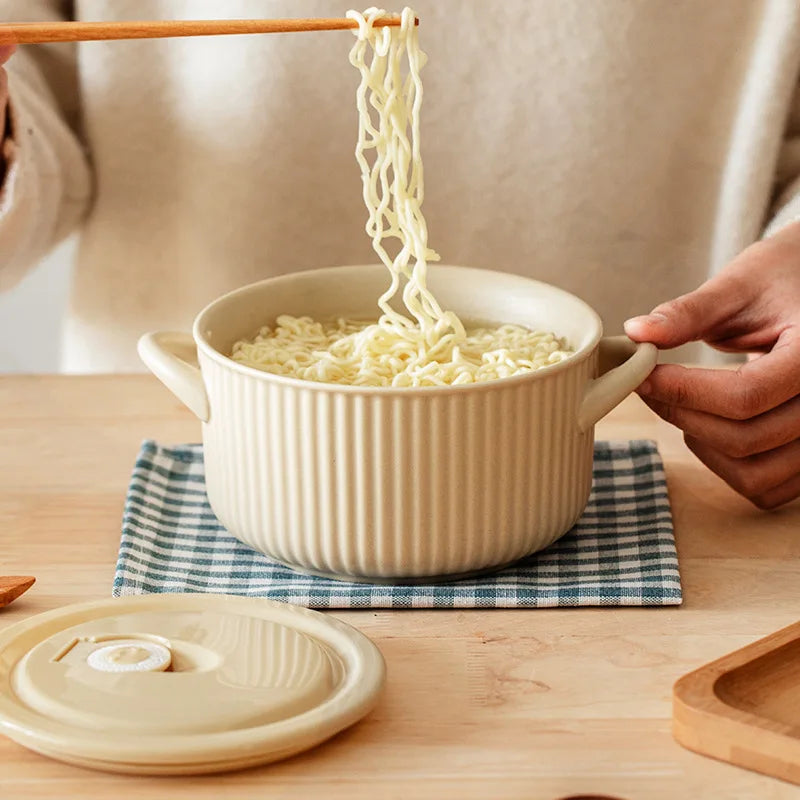 European Striped Microwave Bowl