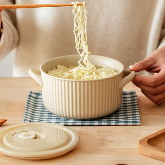 European Striped Microwave Bowl