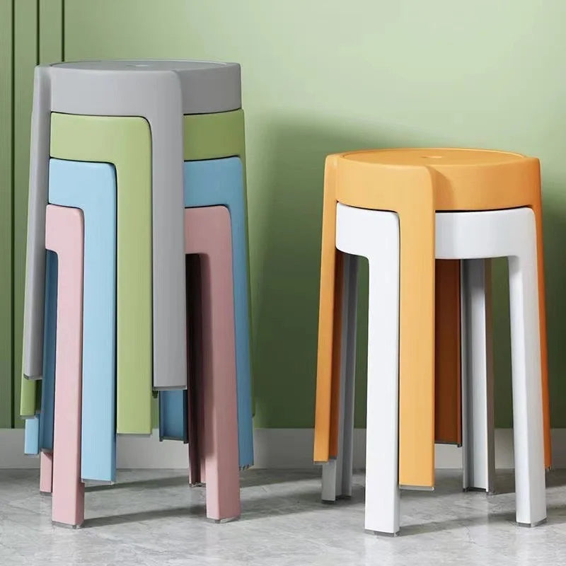 Stackable Plastic Living Room Chai 6 PCS