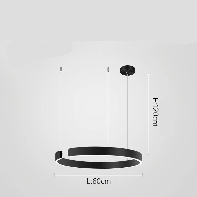 Luxury Nordic Part Ring LED Pendant Lamp