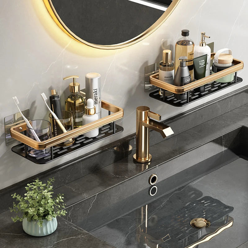Stylish Wall Mounted Bathroom Storage Organizer Shelf