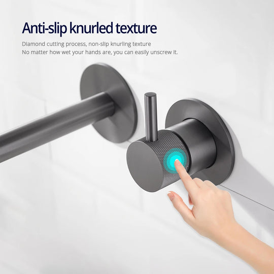 Knurled Wall Mounted Mixer Faucet