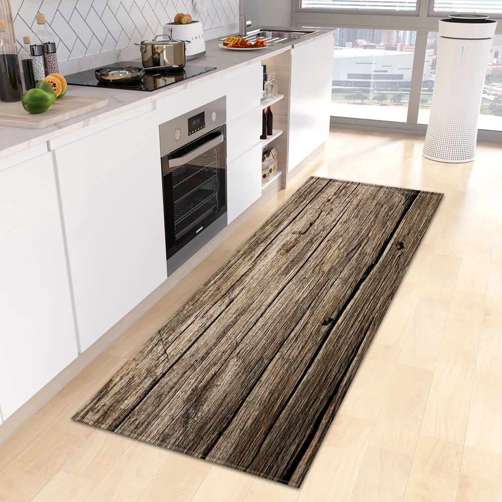 Wood Grain Kitchen Rug