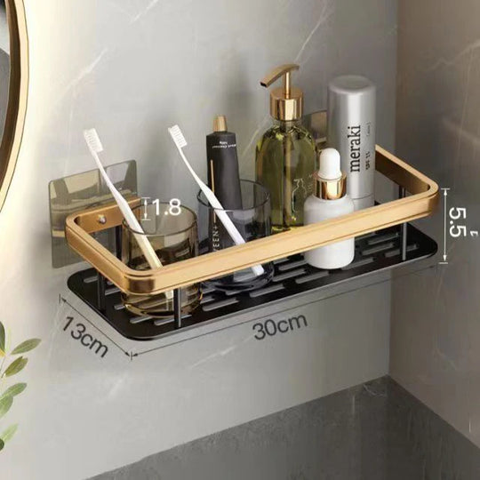 Stylish Wall Mounted Bathroom Storage Organizer Shelf