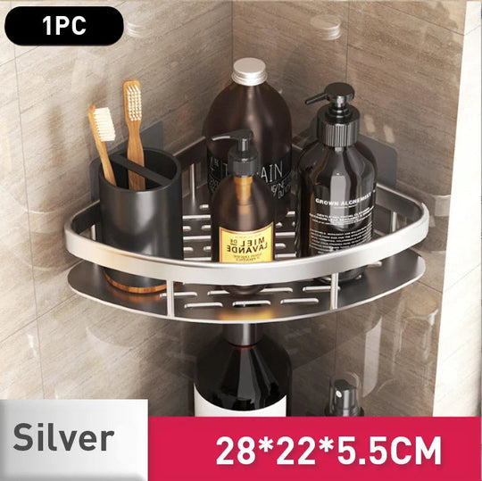 Stylish Wall Mounted Bathroom Storage Organizer Shelf