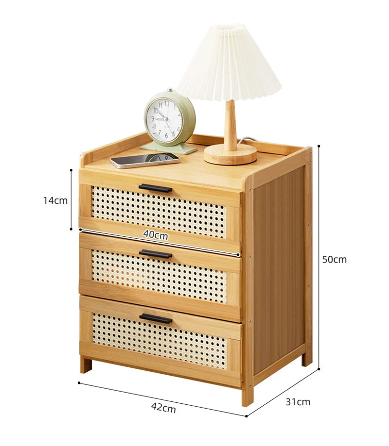 Luxury Solid Wood, Modern Bedside Table