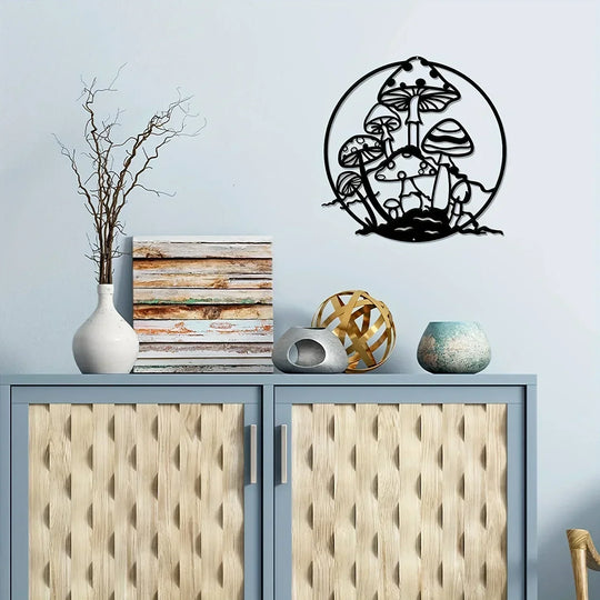 Mushroom Metal Wall Art