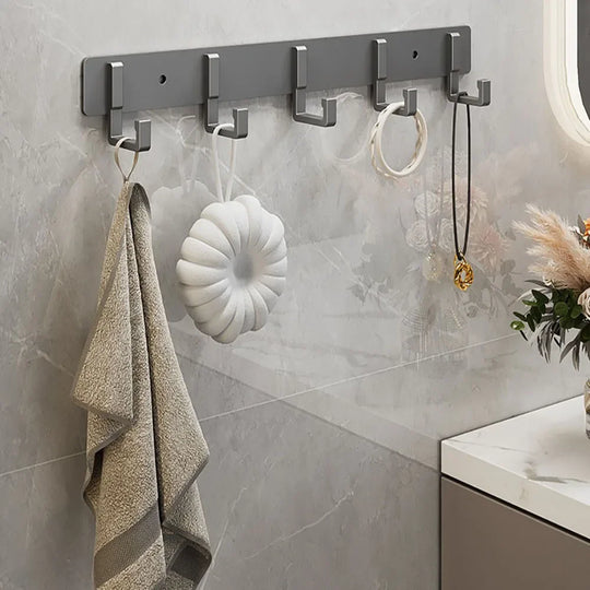 Row of Modern Space Aluminium Hooks, Coat Hangers
