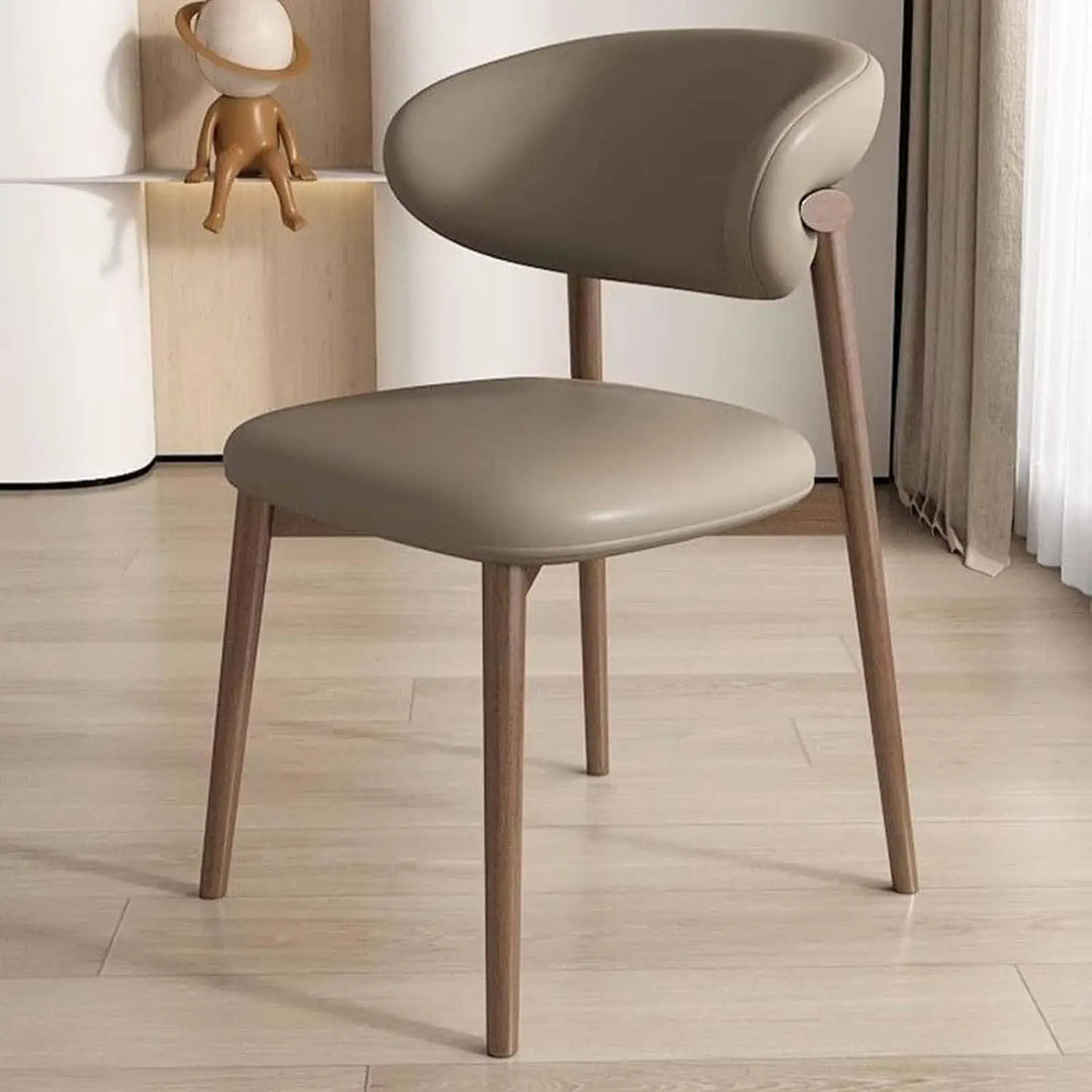 Modern Upholstered Curved Dining Chair