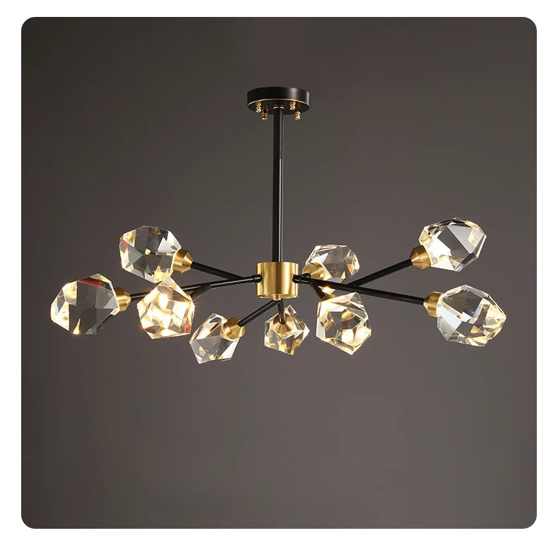 Luxury Nordic Crystal LED Ceiling Chandelier