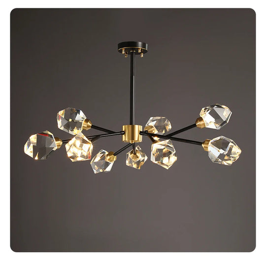 Luxury Nordic Crystal LED Ceiling Chandelier