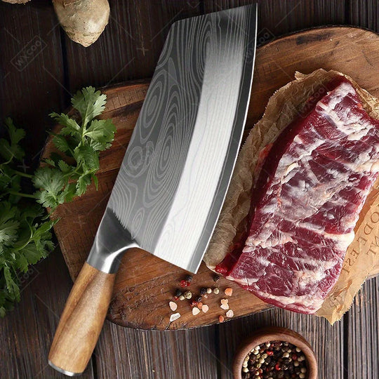 Damascus Pattern Meat Cleaver