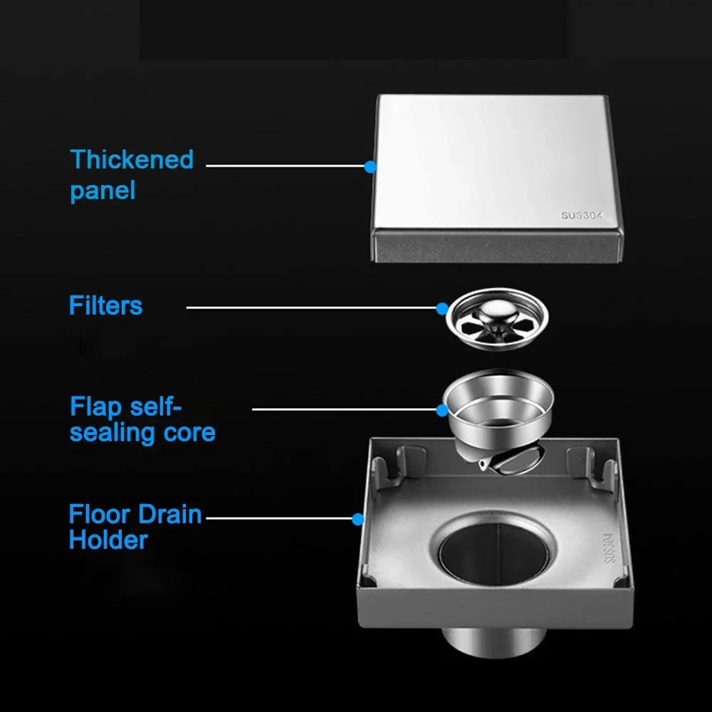 Sleek Bathroom Floor Drain