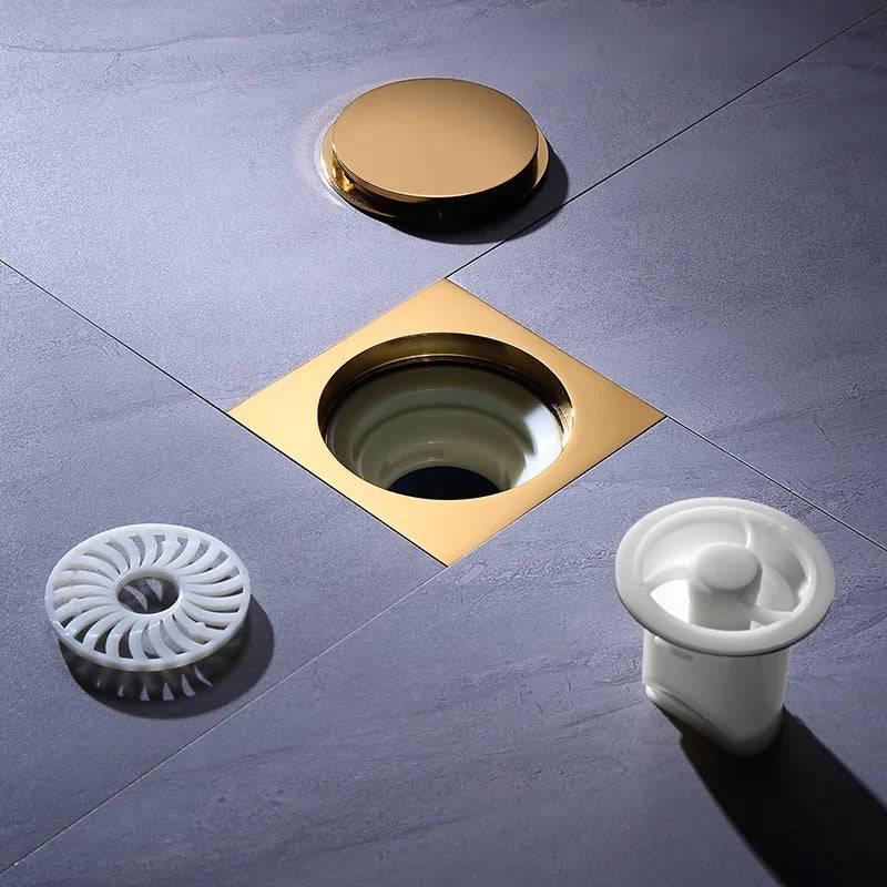 Brass Round Bathroom Floor Drain