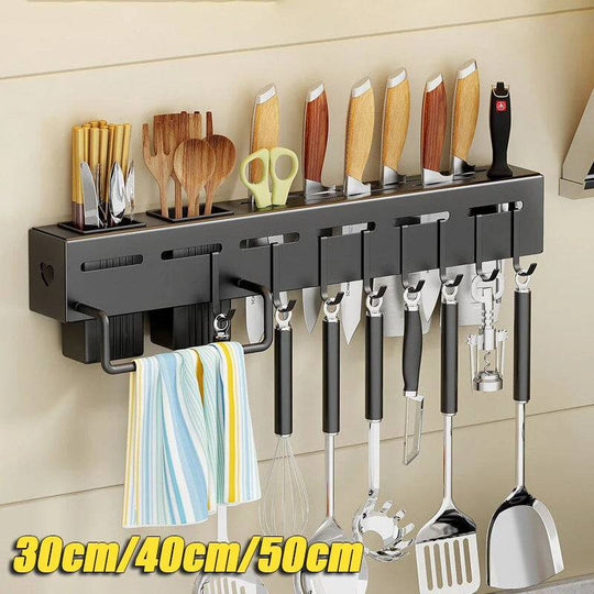 Black Stainless Steel Kitchen Storage Rack, Modern Kitchen Organiser