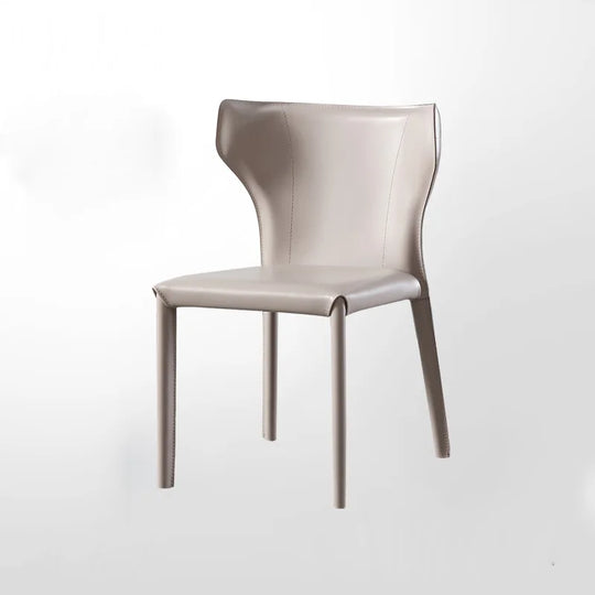 Minimalist Saddle Leather Dining Chair