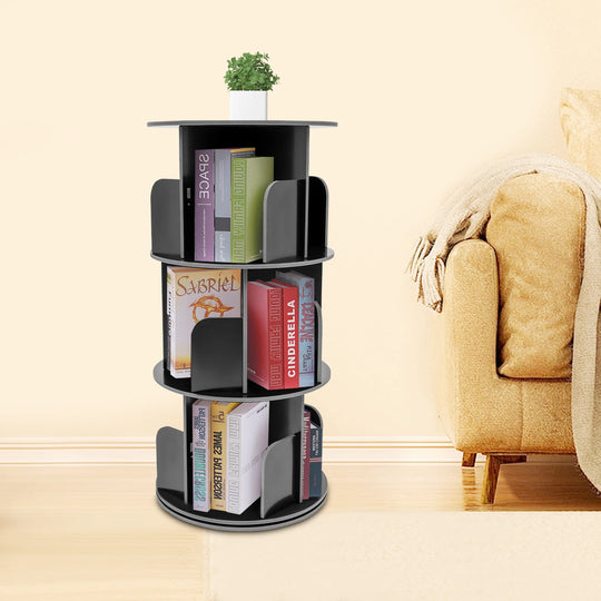 Tiered Rotating Display Bookshelf