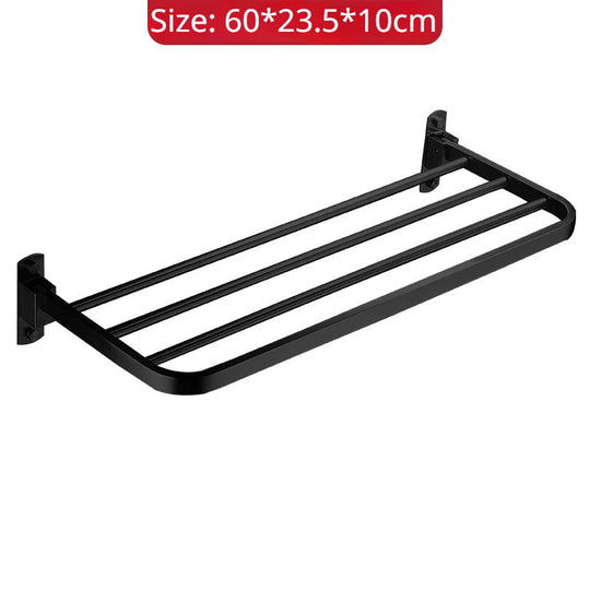 Gold Bathroom Folding Towel Rack