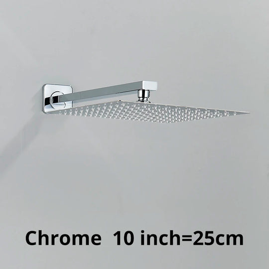 Stylish Rainfall Shower Head 8"/10"/12"