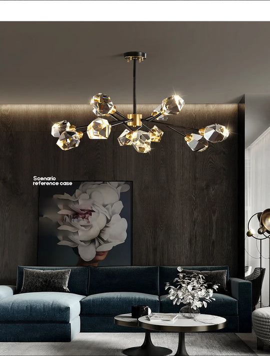 Luxury Nordic Crystal LED Ceiling Chandelier