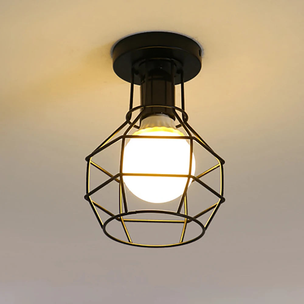 Iron Black Cage Lampshade