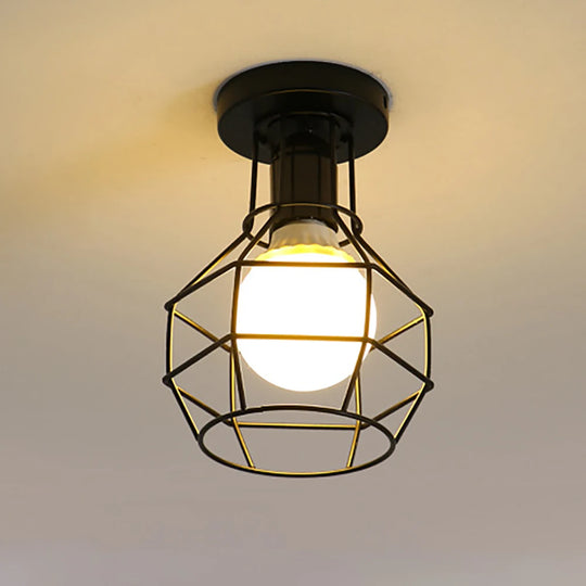 Iron Black Cage Lampshade