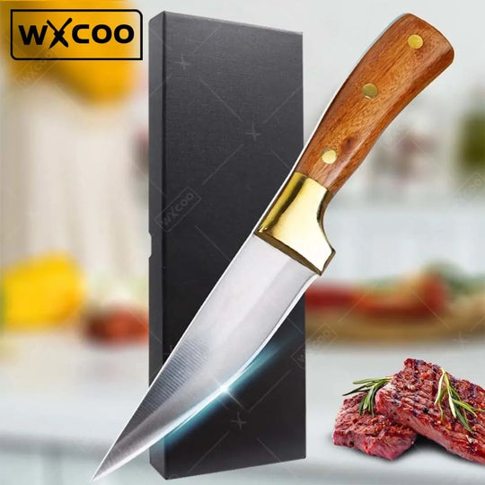 Stainless Steel Kitchen Knife with Wooden Handle