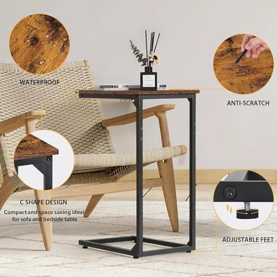 C Shaped End Table Set of 2