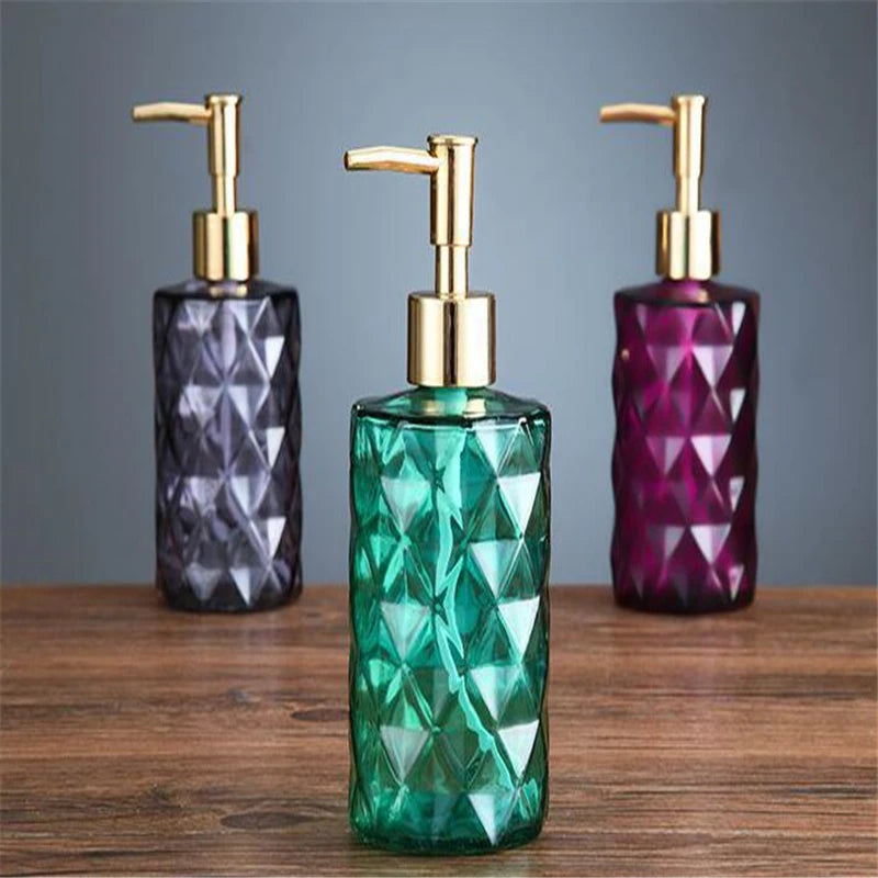 330ml Fancy Glass Soap Dispenser