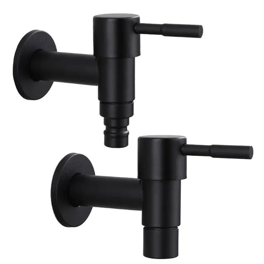 Black Stainless Steel Outdoor Garden Wall Mounted Faucet