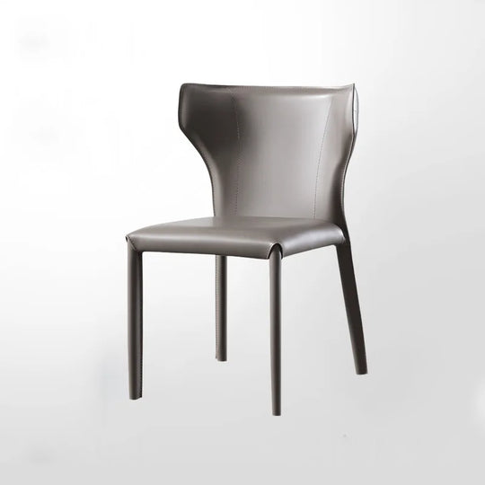 Minimalist Saddle Leather Dining Chair