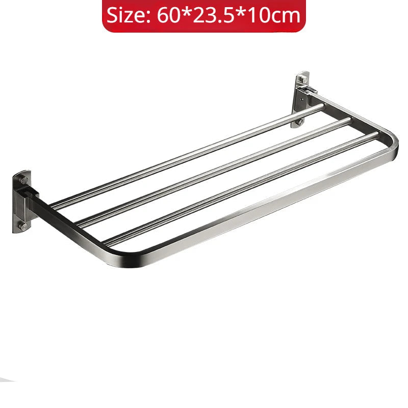 Gold Bathroom Folding Towel Rack